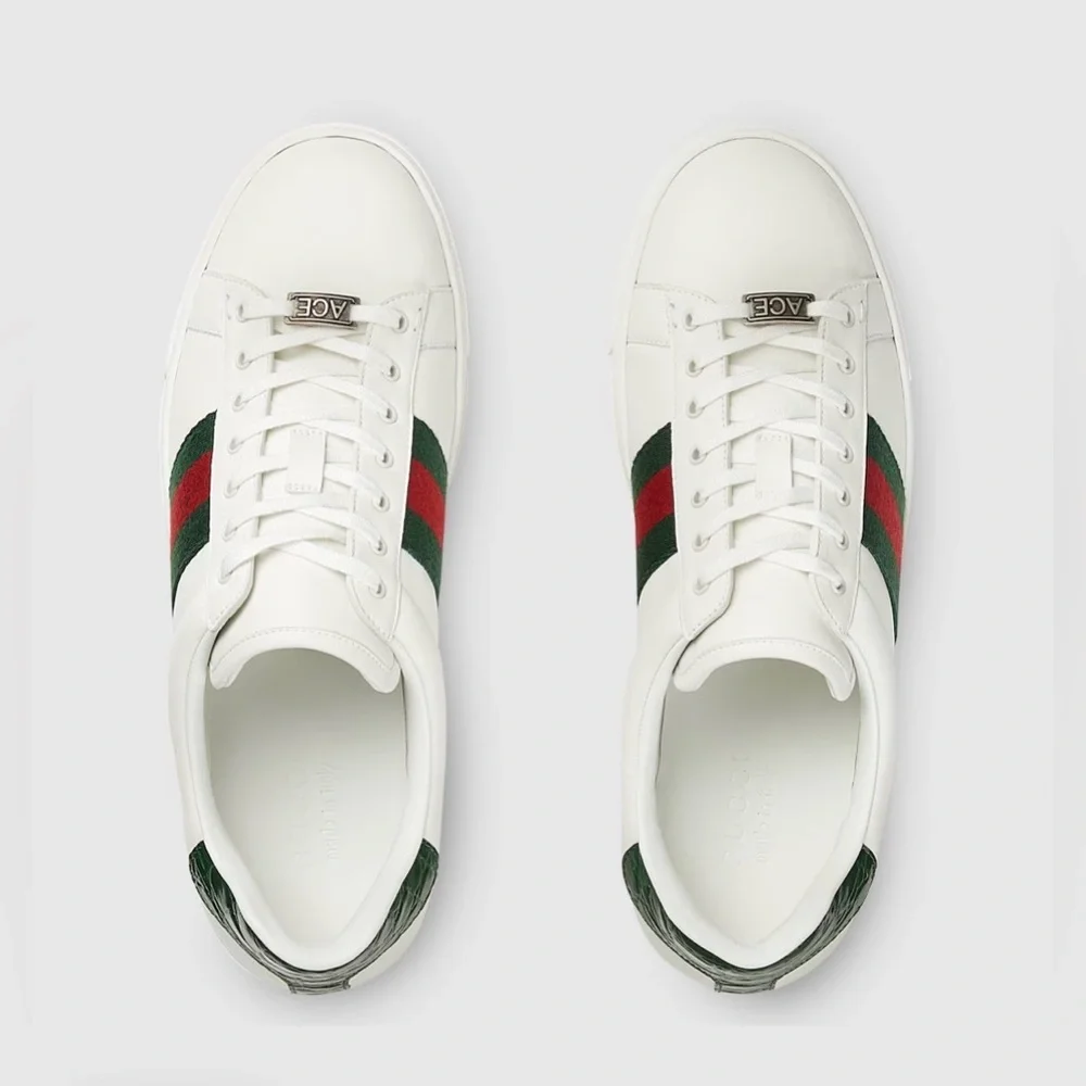 Men’s Gucci Ace Lace-Up Web Sneaker - Picture 10 of 12